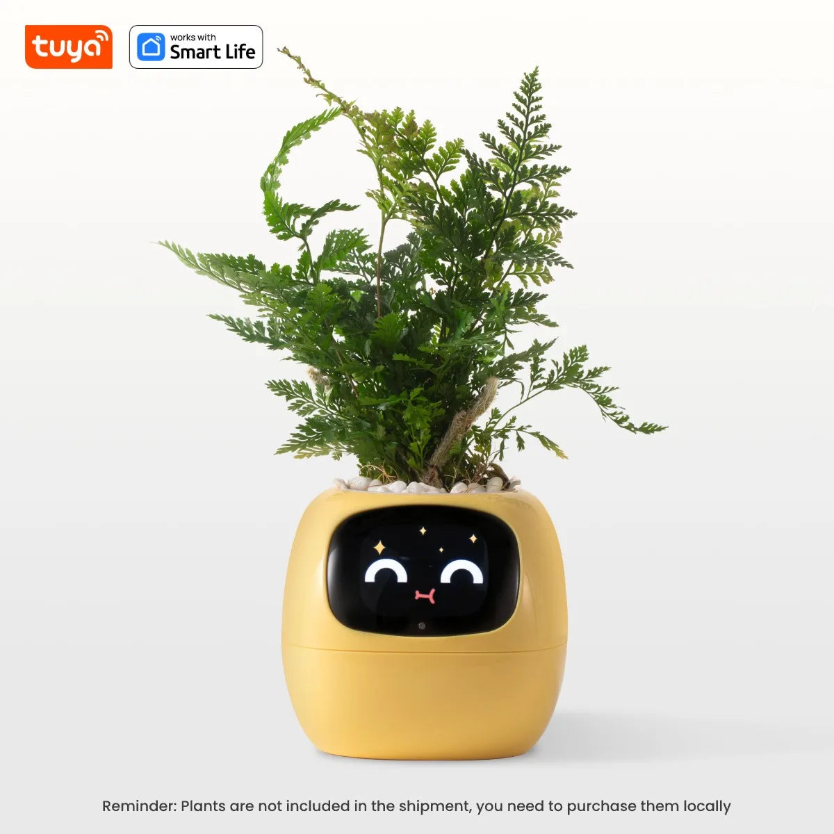 Tuya Ivy Smart Planter,Endless Fun over 49 Rich Expressions,7 Smart Sensors,Ai Chips Make Raising Plants Easy and Fun